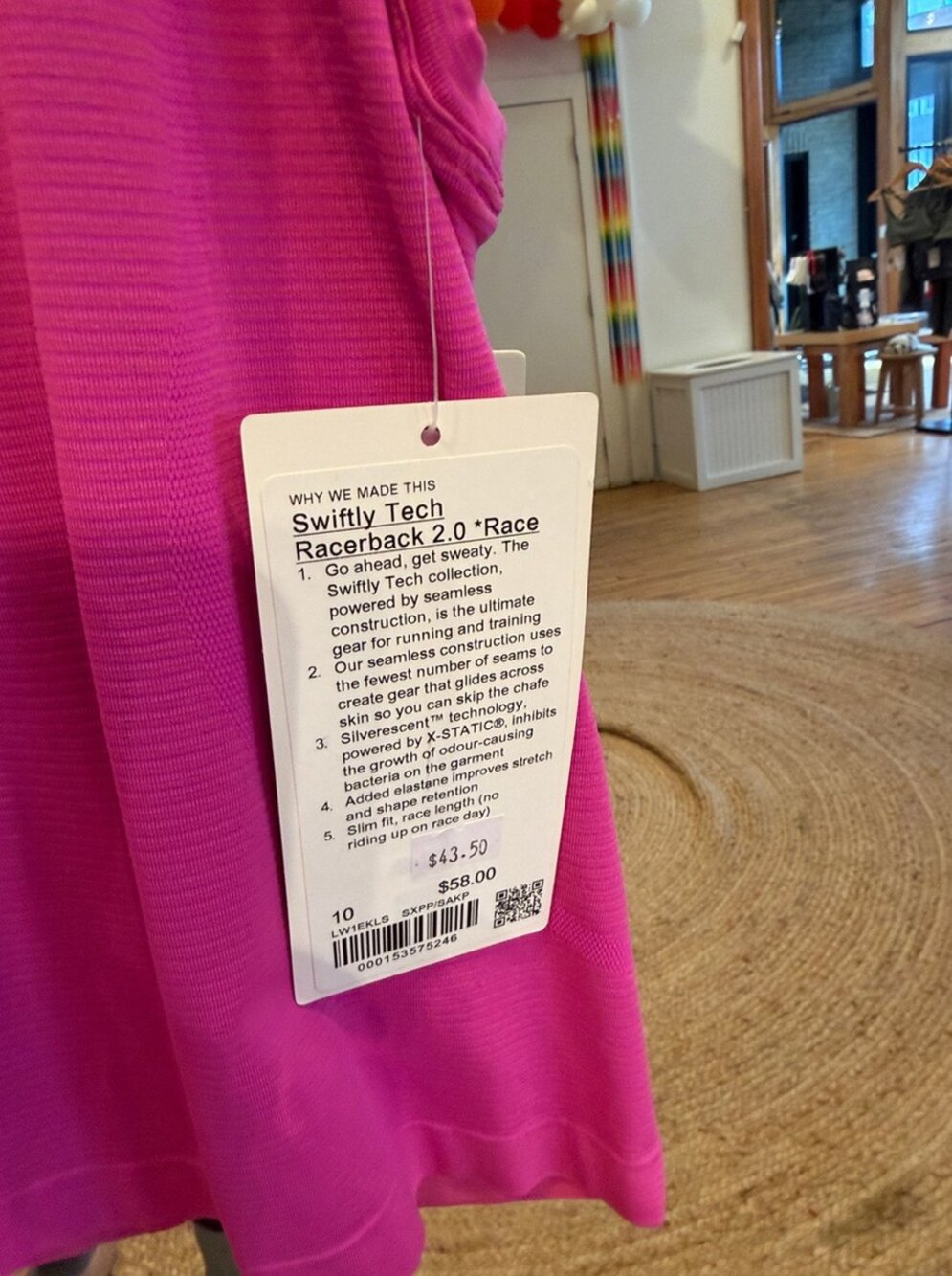 Lululemon Athletica Swiftly Tech Racerback, NWT size 10 - Picture 2 of 3